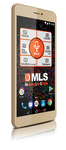 MLS Phab Κινητό Smartphone Champagne Dual Sim