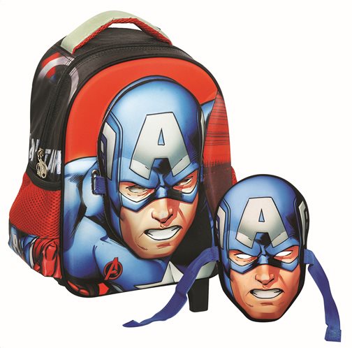 GIM Τσάντα Νηπιαγωγείου Captain America Με Mάσκα