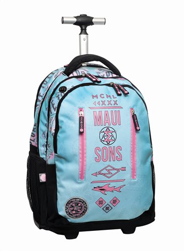 Maui & Sons Σχολική Τσάντα Τρόλεϋ Δημοτικού Explore Back Me Up