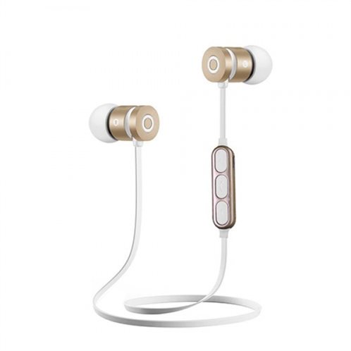 Crystal Audio Ακουστικά Bluetooth handsfree BIE-01-WG Λευκό-Χρυσό