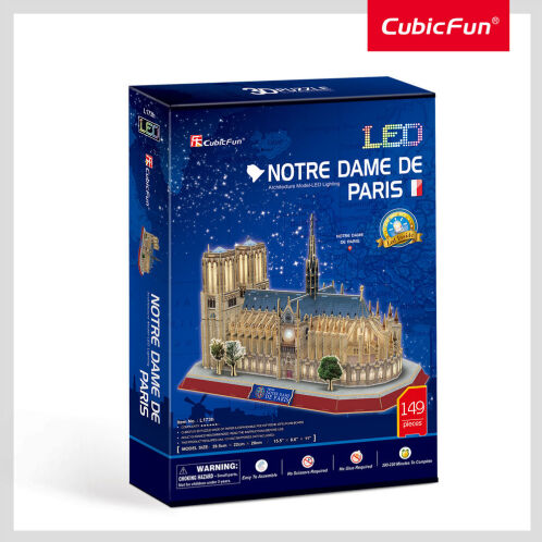 Notre Dame de Paris(with LED Light inside)Require 2XAA Batteries (not included)