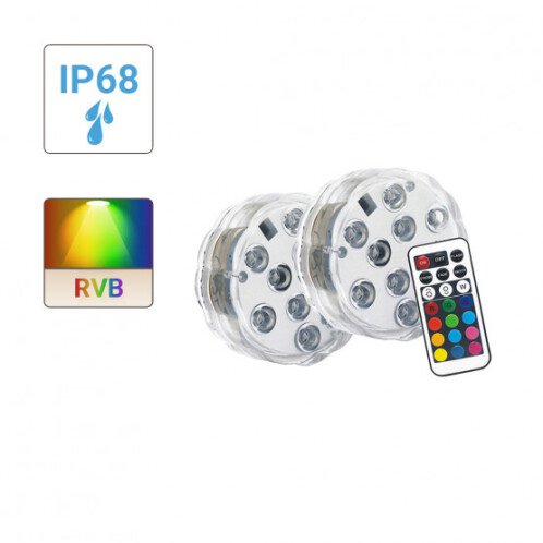 XANLITE φωτιστικό μπαταρίας led RGB IP68 με τηλεχειριστήριο 3ΑΑΑ Φ70Χ28