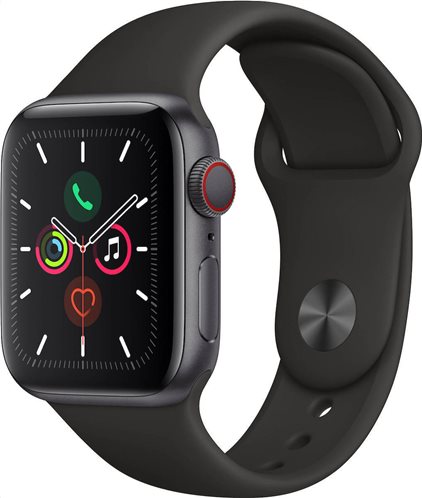 Apple Watch Series 5 GPS 44mm Space Grey Aluminium Case With Black Sport Band S/M & M/L