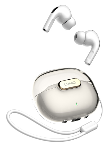 LDNIO earphones με θήκη φόρτισης T02 True Wireless HiFi λευκά