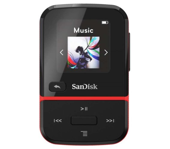 SanDisk Mp3 Player SDMX30-016G-E46R Clip Sport Go Red 16GB