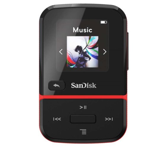 SanDisk Mp3 Player SDMX30-032G-E46R Clip Sport Go Red 32GB