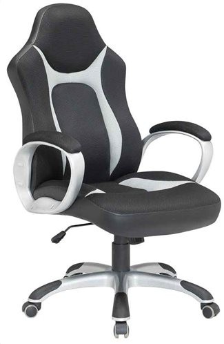 Velco καρέκλα γραφείου μαύρο-γκρι μπράτσα 66-23591