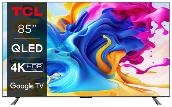 TCL Τηεόραση 85'' 4K QLED TV with Google TV and Game Master 85C645