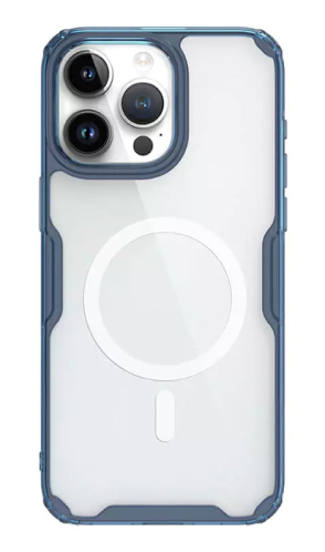 NILLKIN θήκη Nature Pro Magnetic για iPhone 15 Pro διάφανη-μπλε