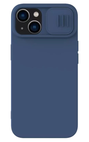 NILLKIN θήκη CamShield Silky Silicone για iPhone 15 Plus μπλε