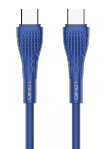 LDNIO καλώδιο USB-C σε USB-C LC672C 65W PD 2m μπλε