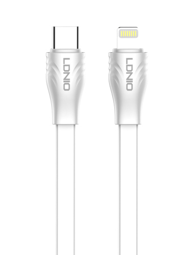 LDNIO καλώδιο Lightning σε USB-C LC131I 30W PD 1m λευκό