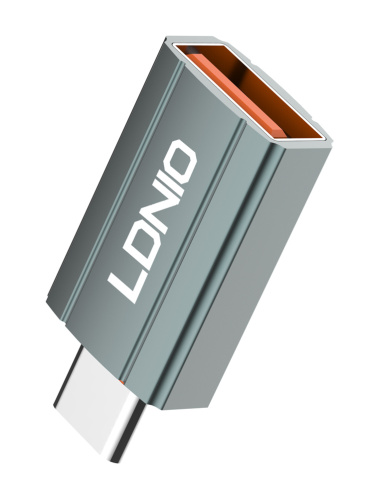 LDNIO αντάπτορας USB-C σε USB LC140 αρσενικό σε θηλυκό γκρι