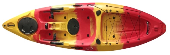 Fortis,Kayak, Μονοθέσιο, με πεταλίερα, Red Yellow