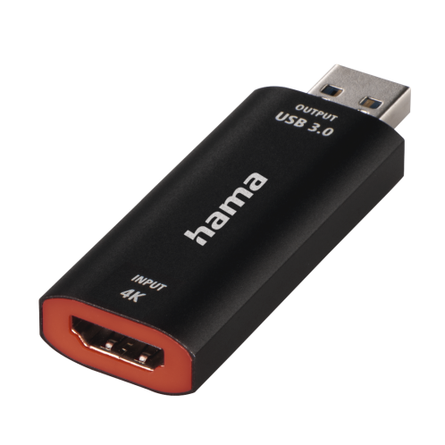 Hama Video Recording Stick, USB Plug - HDMI™ Socket, 4K