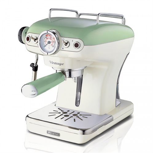 Ariete Μηχανή Espresso 900W Πίεσης 15bar Green Vintage με δοχείο 0.9lt