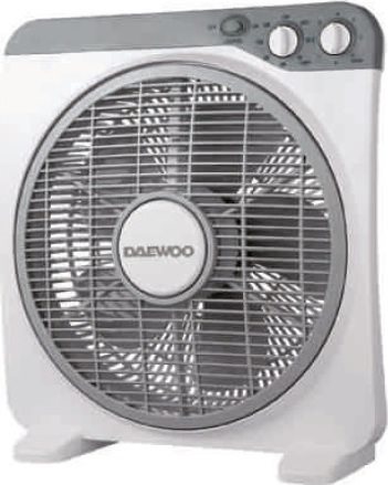 Daewoo Ανεμιστήρας Box Fan 60W με Διάμετρο 30cm Dcool 12D Λευκό