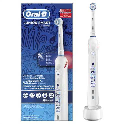 Oral-B Ηλεκτρική Οδοντόβουρτσα Επαναφορτιζόμενη Junior Smart White για 6+ Ετών