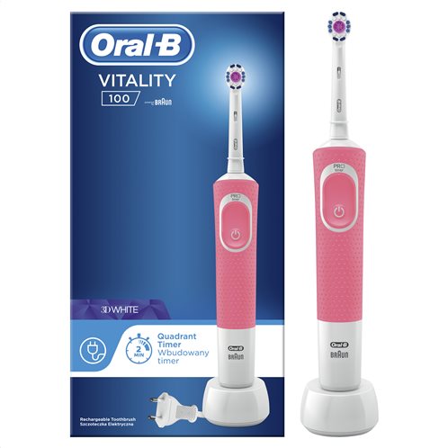 Oral-B Ηλεκτρική Οδοντόβουρτσα Επαναφορτιζόμενη με Χρονομετρητή Vitality 100 3D White