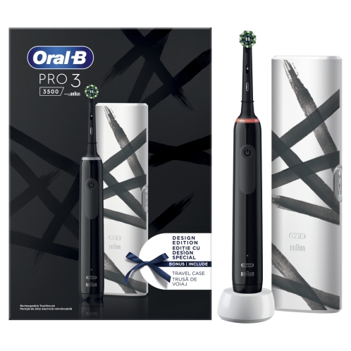 ORALB Ηλεκτρική Οδοντόβουρτσα Pro 3500 Design Edtiion μαύρη - 80365694