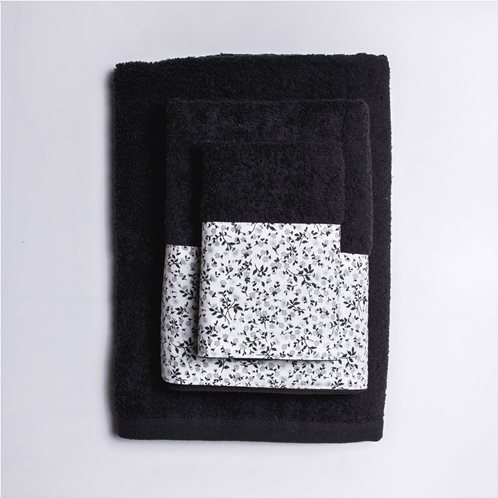 White Fabric Σετ Πετσέτες Liberty Μαύρο