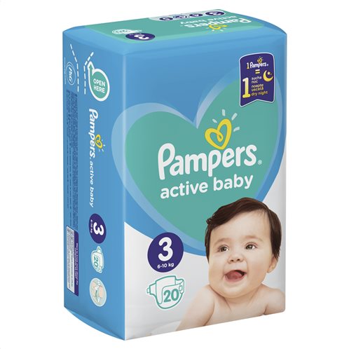 Pampers Active Baby Πάνες Carry Pack Μέγεθος 3 (6-10 kg) 20 Πάνες 81678654