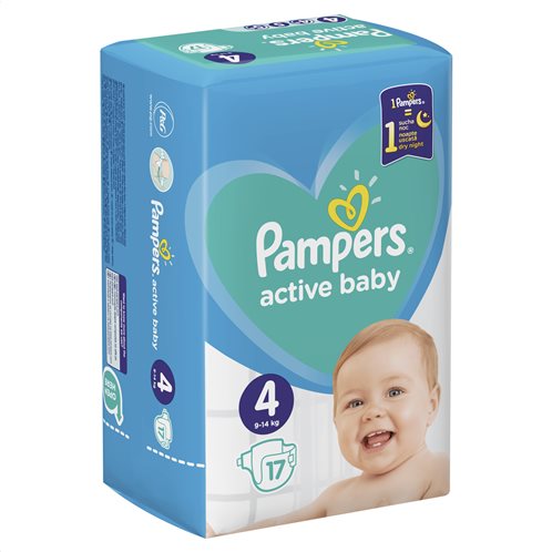 Pampers Active Baby Πάνες Carry Pack Μέγεθος 4 (9-14 kg) 17 Πάνες 81678655