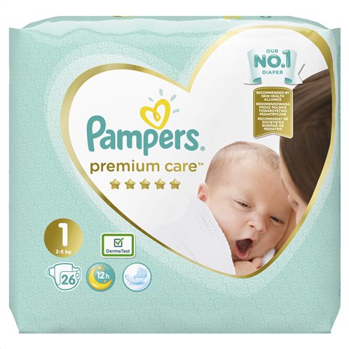 Pampers Premium Care Πάνες Newborn Carry Pack Μέγεθος 1 (2-5 kg) 26 Πάνες 81689693