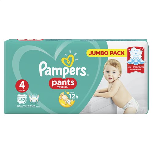 Pampers Pants Jumbo Pack Μέγεθος 4 (9-15 kg) 52 Πάνες-βρακάκι 81692470