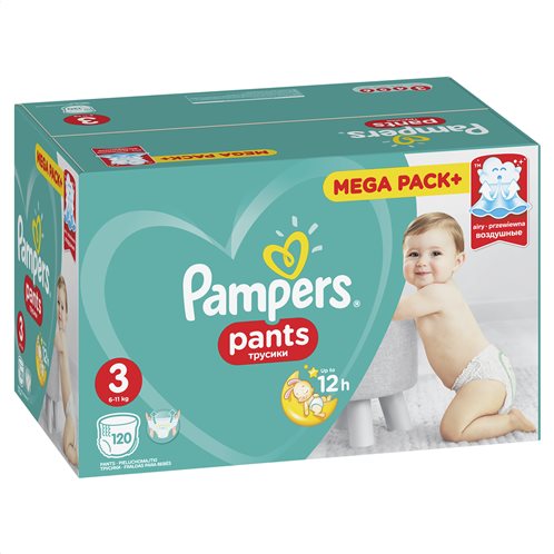 Pampers Pants Πάνες Βρακάκι No3 6-11kg Mega Pack 120τμχ