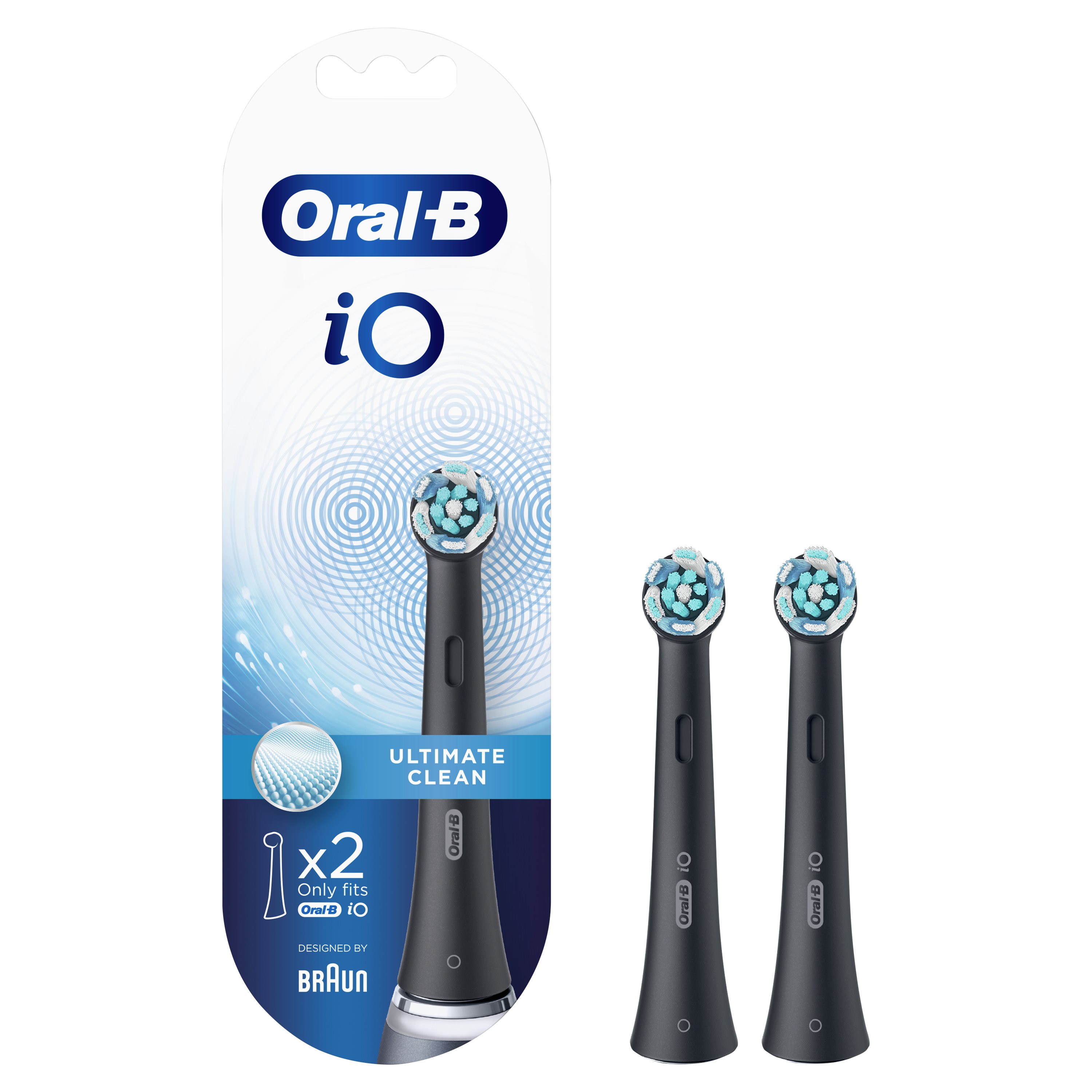 Oral-B Ανταλλακτικές Κεφαλές iO Ultimate Clean Black 2 Τεμάχια