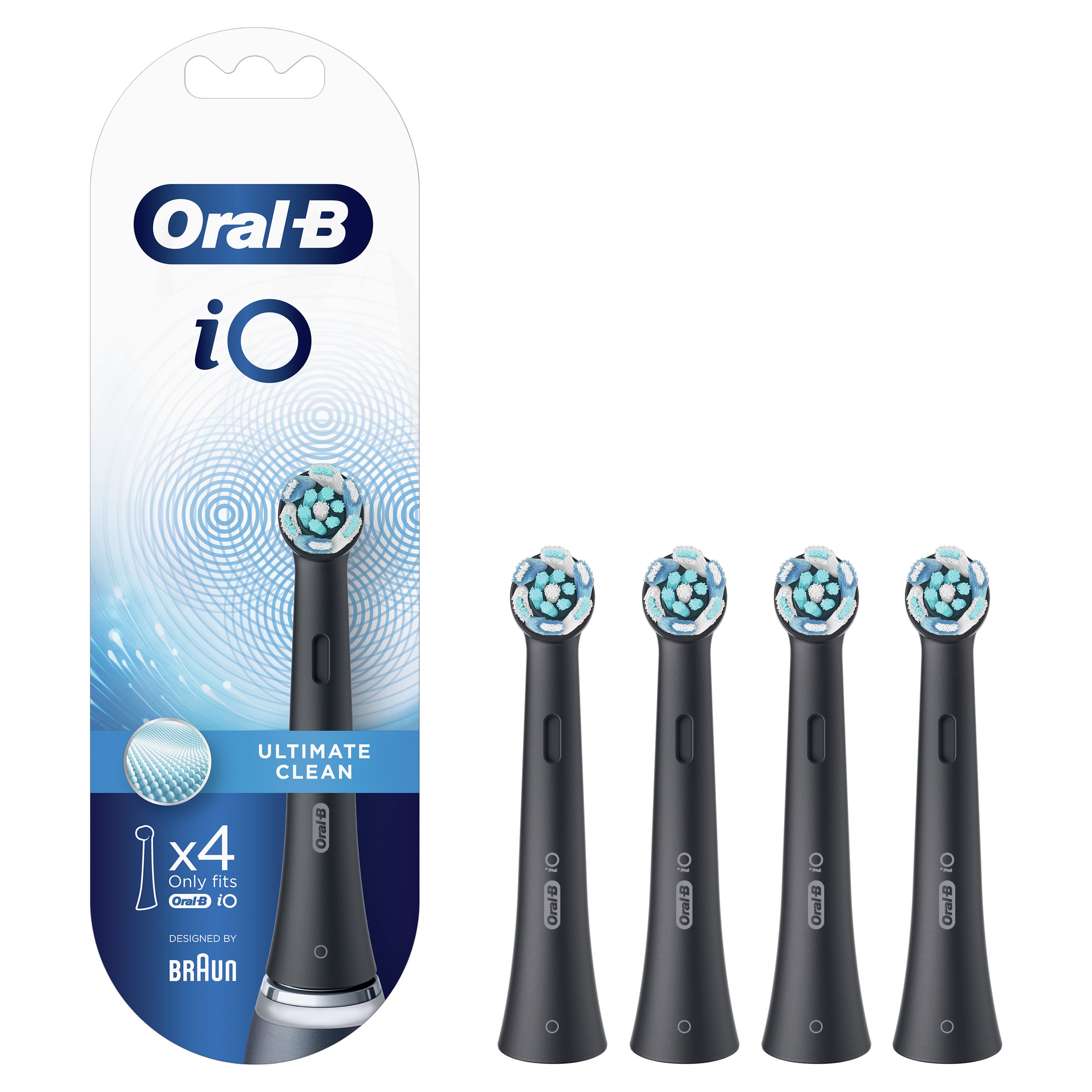 Oral-B Ανταλλακτικές Κεφαλές iO Ultimate Clean Black 4τμχ.