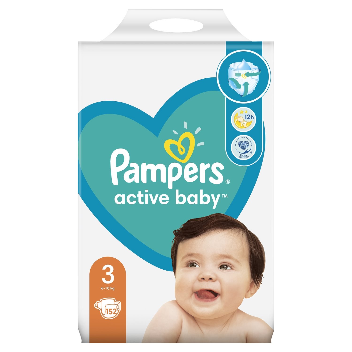 Pampers Active Baby Πάνες Μεγ. 3 (6-10kg) - 152 Πάνες - 81780945
