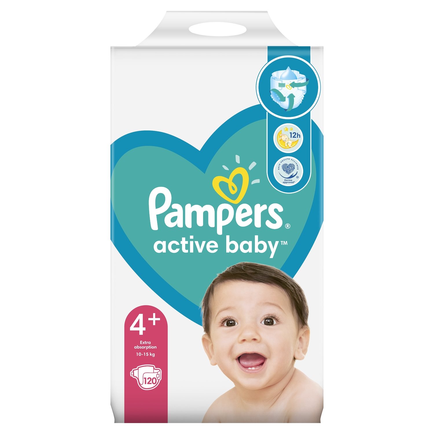 Pampers Active Baby Πάνες Μεγ. 4+ (10-15kg) - 120 Πάνες - 81750947