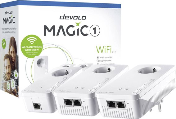 Devolo Powerline Network Kit Έως 1200 Mbps Magic 1 WiFi 2-1-3