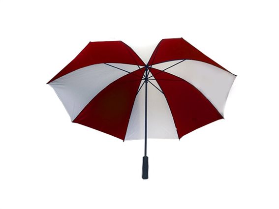 Ομπρέλα Βροχής Long διαμέτρου 78 cm με soft λαβή, Amrini Κόκκινο Λευκό