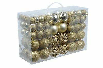 Christmas gifts Χριστουγεννιάτικες μπάλες Σετ 100τμχ 3/4/6cm Χρυσό