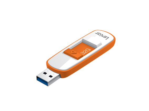 Lexar 32GB JumpDrive S75 USB 3.0 flash drive (130MB/s- orange)