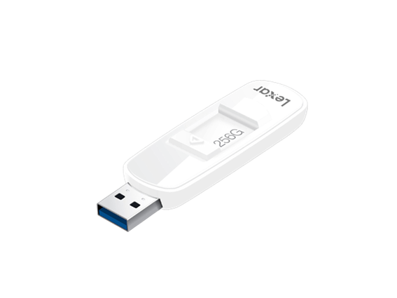 Lexar 256GB JumpDrive S75 USB 3.0 flash drive (150MB/s- white)