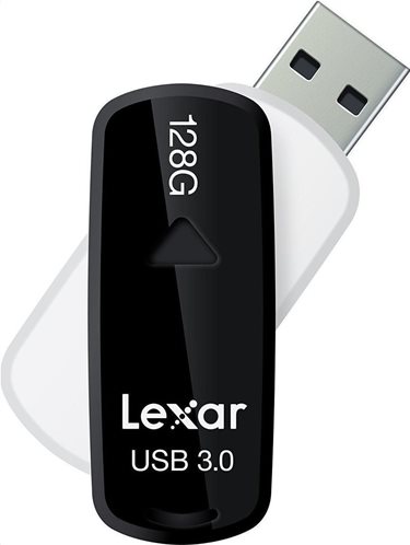 Lexar 128GB JumpDrive S37 USB 3.0 flash drive (150MB/s- black)