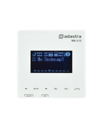 ADASTRA WA-215 WALL MOUNT AMPLIFIER & MEDIA PLAYER WITH BLUETOOTH