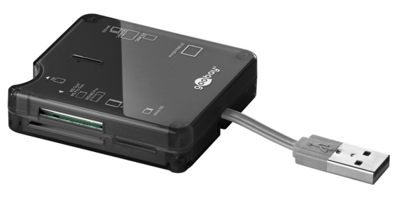 GOOBAY card reader 95674 για micro SD/SD/M2/CF/XD/MS 480 Mbps μαύρο