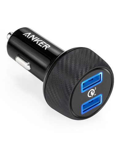 Anker Powerdrive Speed, Φορτιστής Αυτοκινήτου, 2 x USB Quick Charge 3.0, Μαύρο