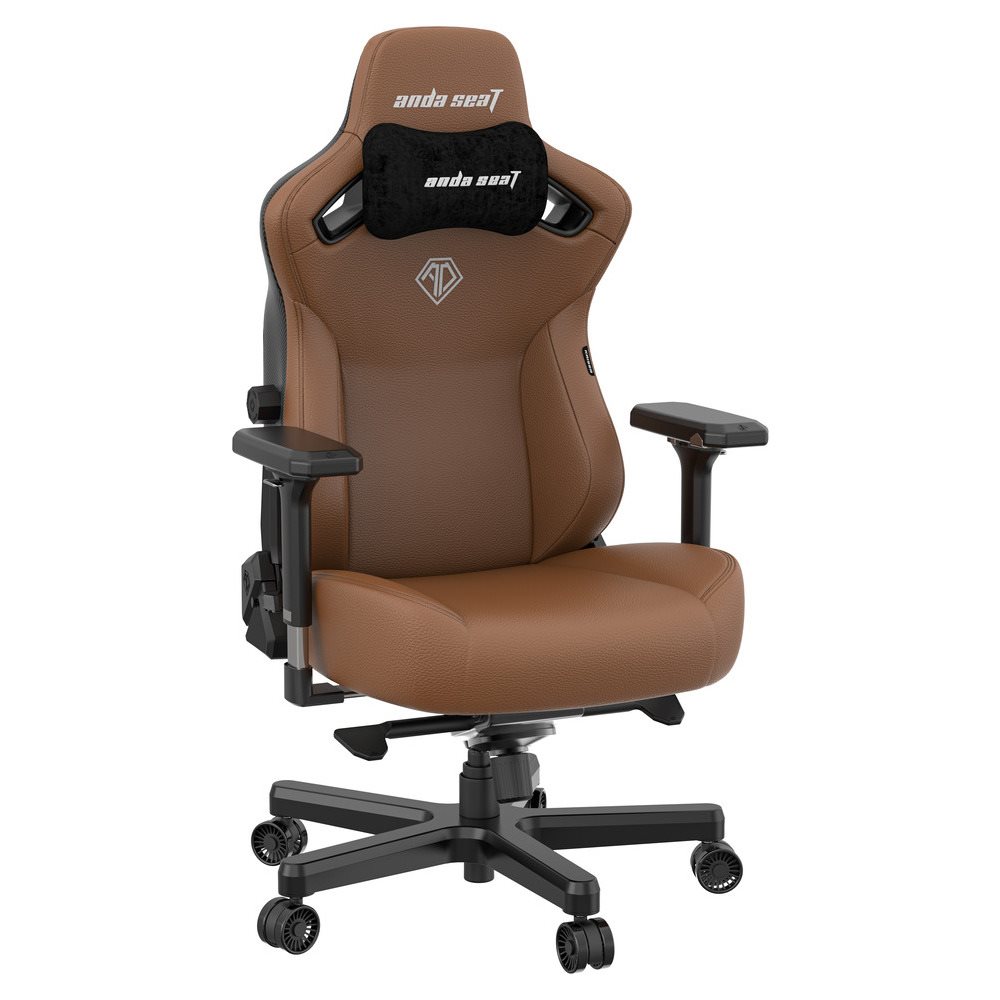 Anda Seat Kaiser 3 L Καρέκλα Gaming Δερματίνης με Ρυθμιζόμενα Μπράτσα Large Brown