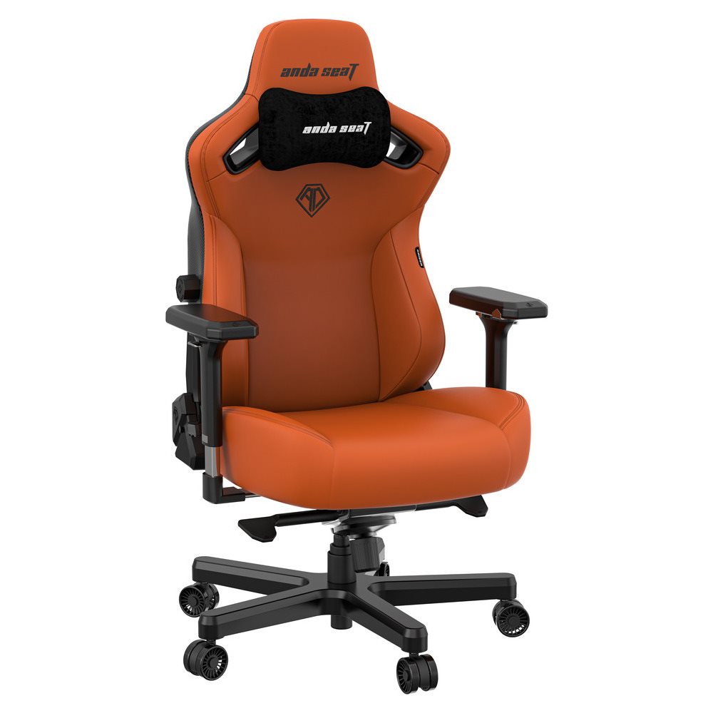 Anda Seat Kaiser 3 L Καρέκλα Gaming Δερματίνης με Ρυθμιζόμενα Μπράτσα Large Orange
