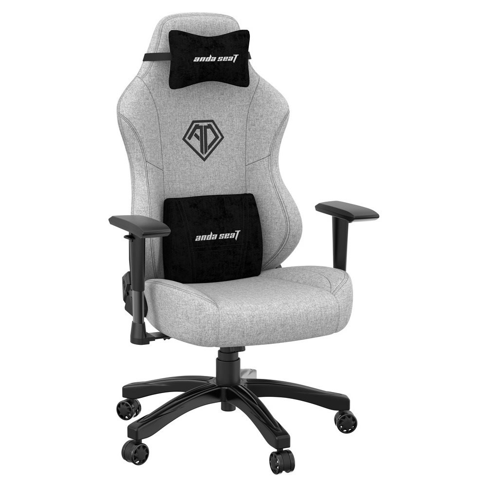 Anda Seat Καρέκλα Gaming Δερματίνης Phantom 3 με Ρυθμιζόμενα Μπράτσα Υφασμάτινη Grey