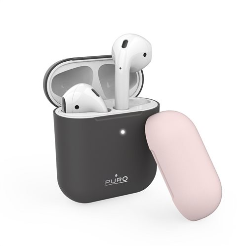 Puro Silicon Case for AirPods with additional cap – Γκρι