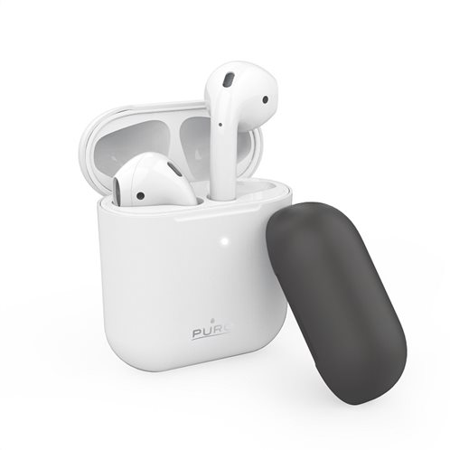 Puro Silicon Case for AirPods with additional cap – Άσπρο
