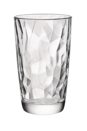 Bormioli Rocco Ποτήρι Νερού Σωλήνα Diamond 470ml Γυάλινο Διάφανο Set 6τμχ