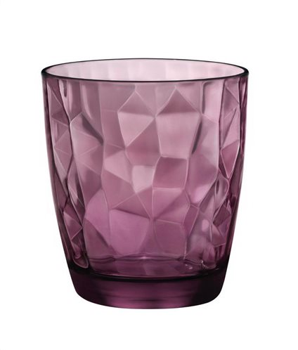 Bormioli Rocco Ποτήρι Κρασιού Diamond 390ml Γυάλινο Purple Set 6τμχ